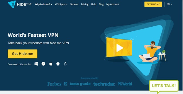Hideme Free VPN Websites