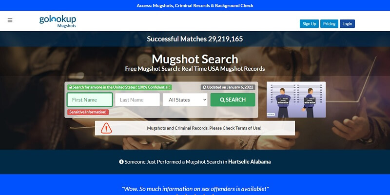 Online Mugshot Search